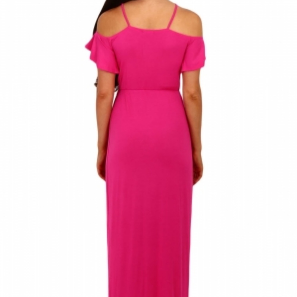 Pink Cold Shoulder Maxi - Picture 2 of 3